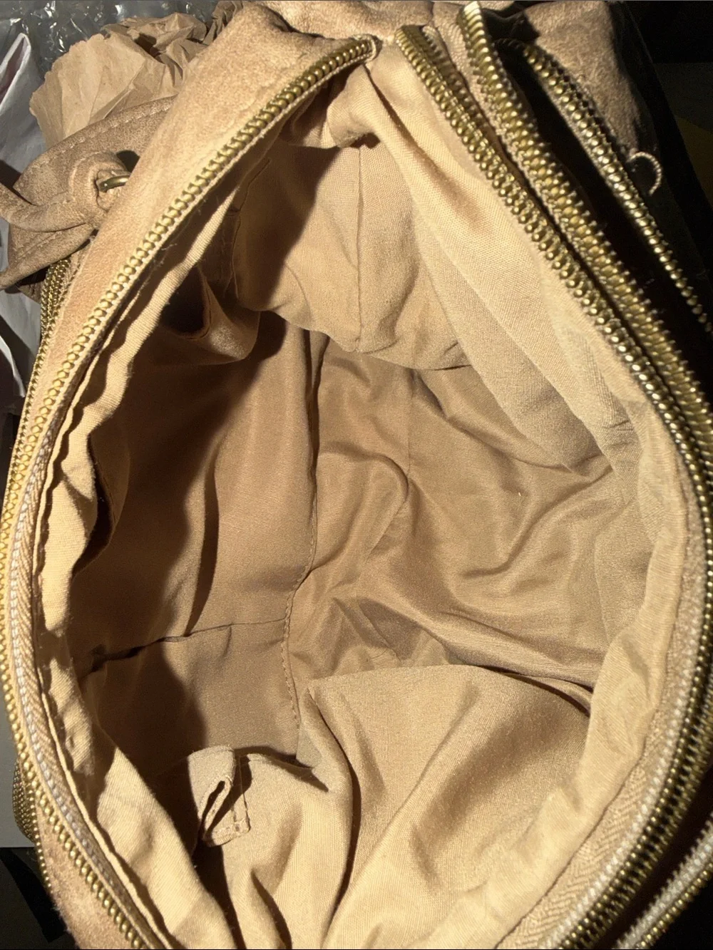 Stone Mountain Accessories Taupe Shoulder Bag with Adjustable Strap